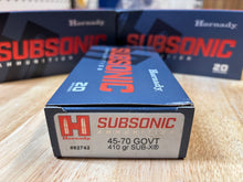 Load image into Gallery viewer, 45-70 Government Subsonic 410 Grain Hornady Sub-X
