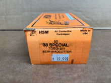 Load image into Gallery viewer, 38 Special 158 Grain Semi-Wadcutter HSM
