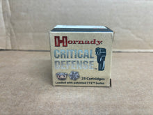 Load image into Gallery viewer, Hornady Critical Defense 38 Special 110 Grain 15 Rounds
