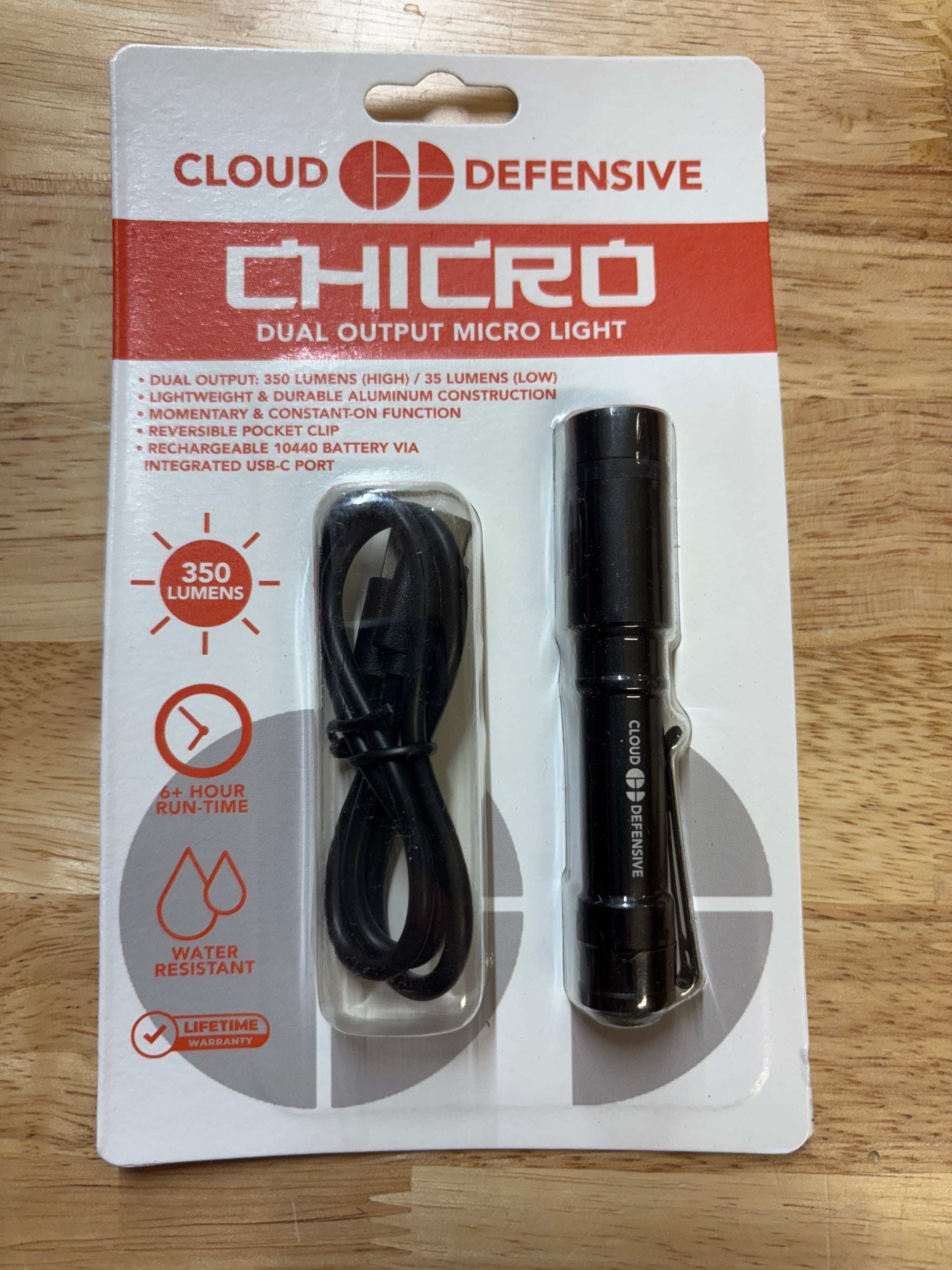 Cloud Defensive, Chicro Admin Light, Flashlight, 350 Lumens
