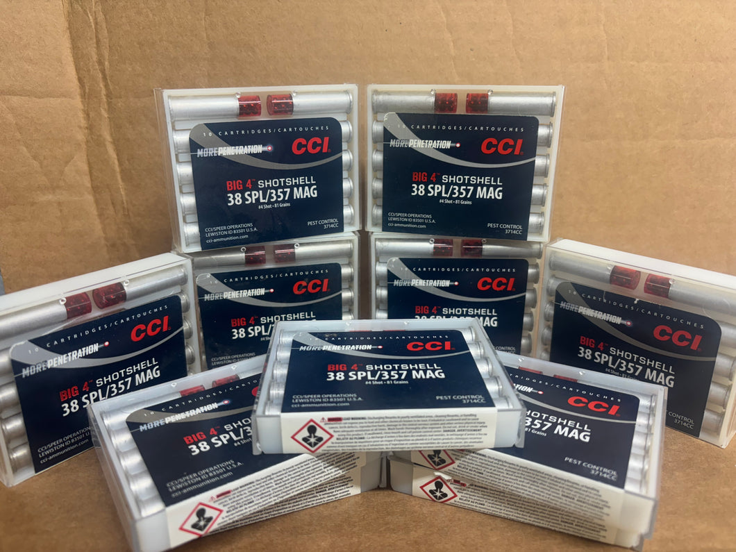 Shotshell 38 Special,357 Mag 81 gr Shotshell #4 Shot