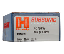 40 S&W Subsonic 180gr JHP