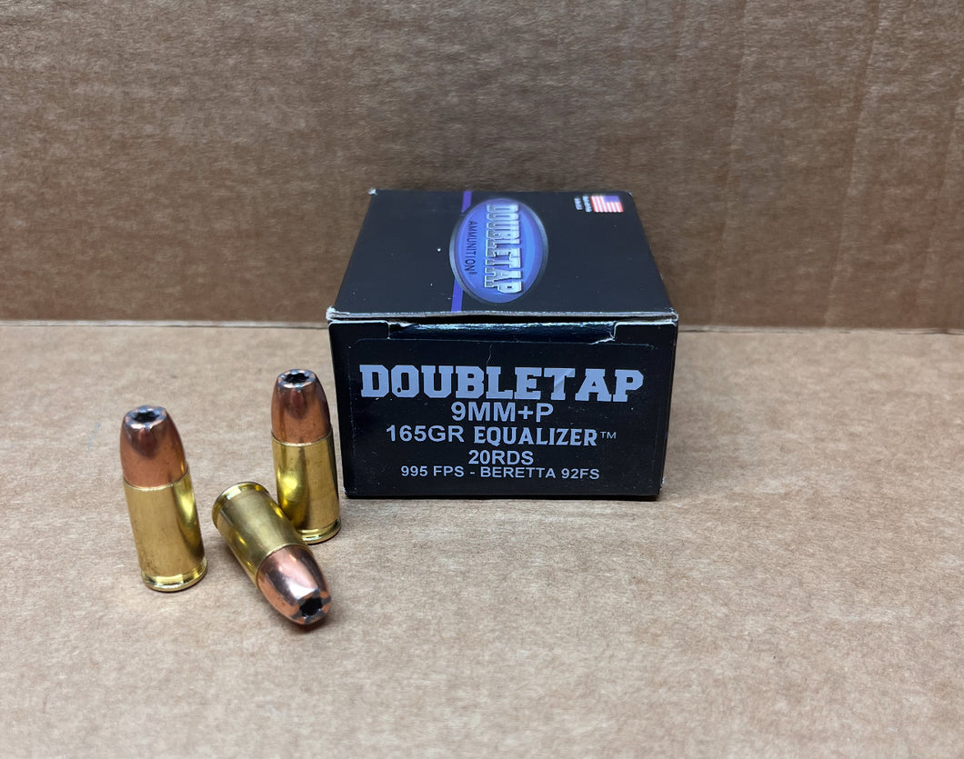 9MM+P Equalizer, 165Gr, Dual Projectile (115Gr Jacketed Hollow Point and 50Gr Disc)