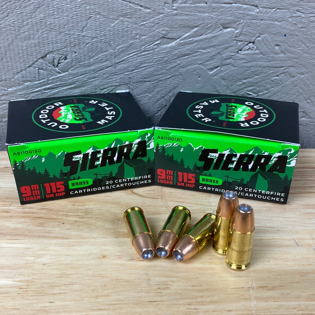 9mm Luger 115 Grain Jacketed HP