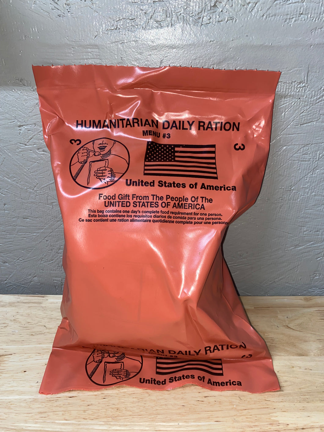 Humanitarian Daily Ration HDR-MRE (MEAL READY TO EAT)